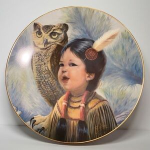 1986 Collector’s Plate Native American Indian Girl